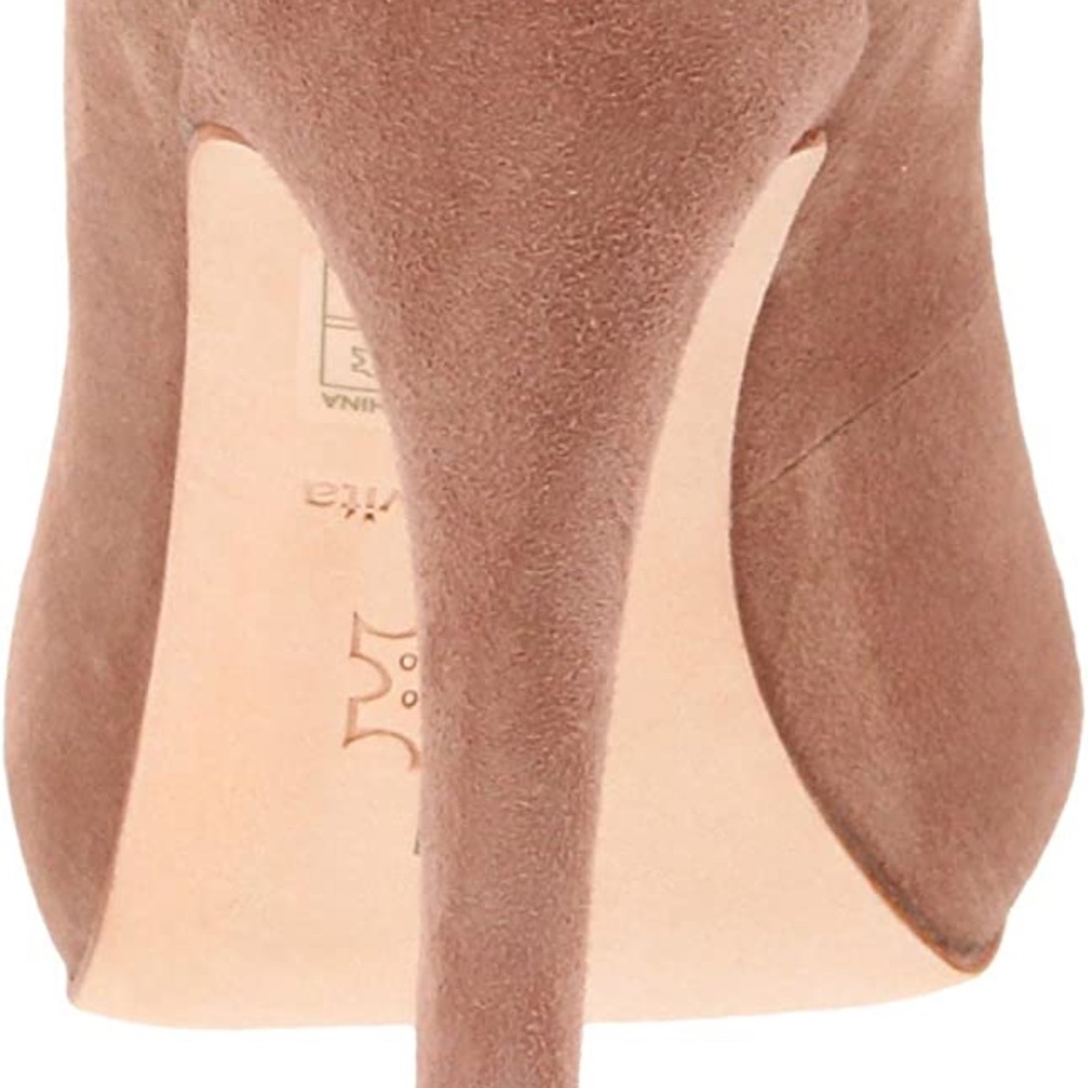 NEW IN BOX Dolce Vita Rosetta Pump Taupe Nude Suede Leather - Picture 4 of 4